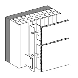 Fachada suspendida sobre tornillos de acero inoxidable / diseño de panel vertical