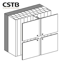 Rivetés / visséssur une ossature porteuse aluminium pour disposition de panneaux verticale